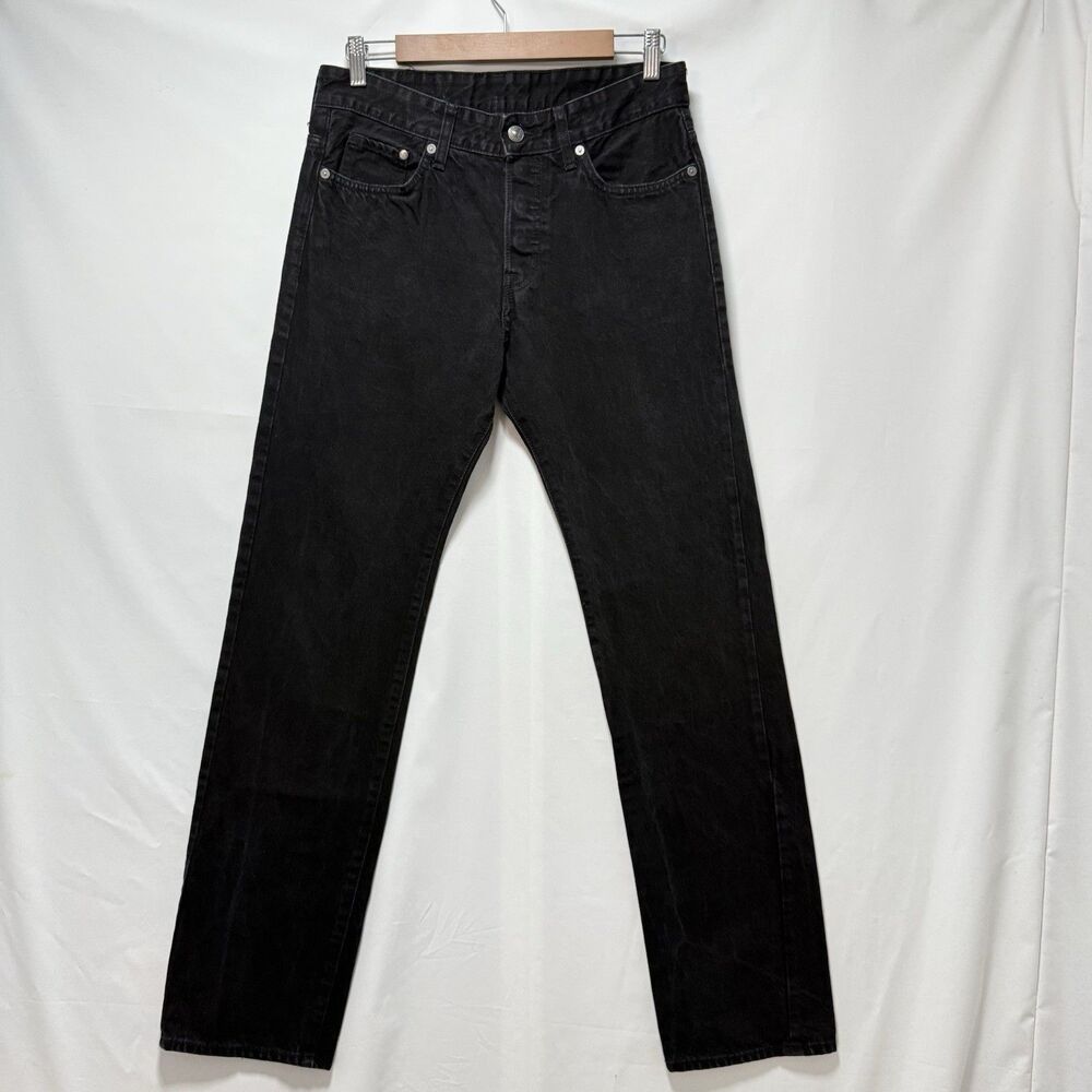 H&M Slim Stretch Denim Jeans Men's Size W29 x L32 Dark Rinse - Picture 3 of 16
